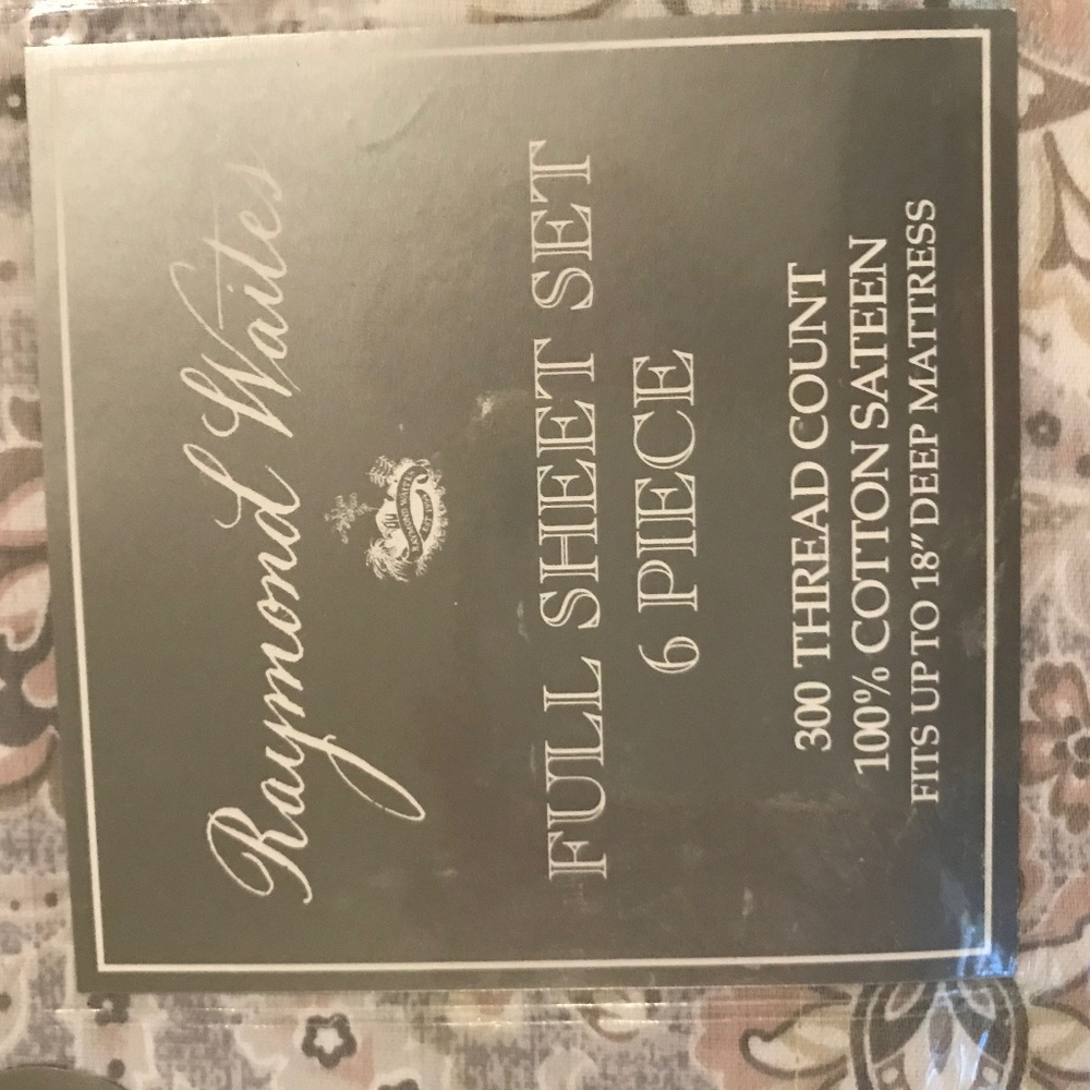 BRAND NEW Raymond-Waite 100% Cotton Sateen Full